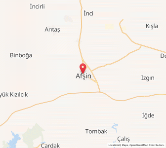 Map of Afşin, Kahramanmaraş