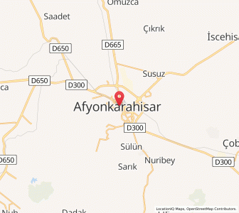 Map of Afyonkarahisar, Afyonkarahisar Province