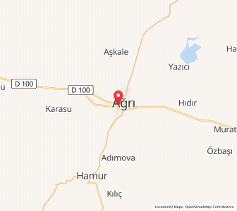 Map of Ağrı, Ağrı