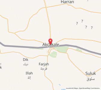 Map of Akçakale, Şanlıurfa