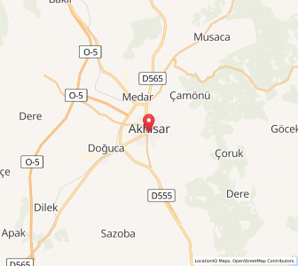 Map of Akhisar, Manisa