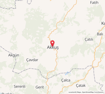 Map of Akkuş, Ordu