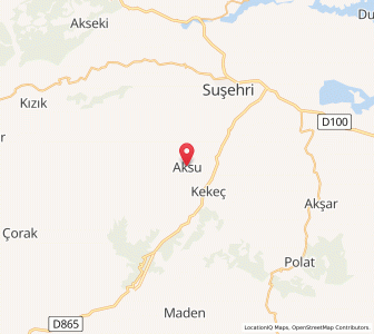 Map of Aksu, Sivas