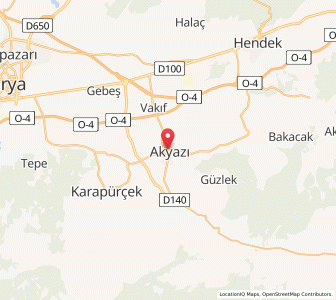 Map of Akyazı, Sakarya