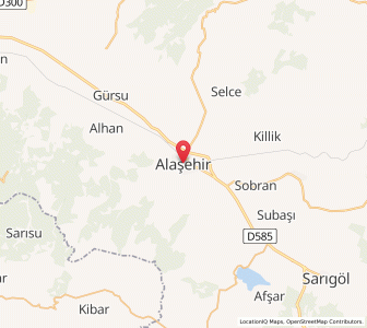 Map of Alaşehir, Manisa