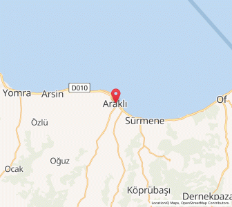 Map of Araklı, Trabzon