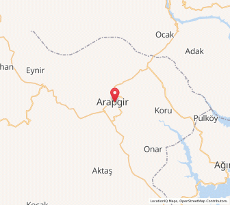 Map of Arapgir, Malatya