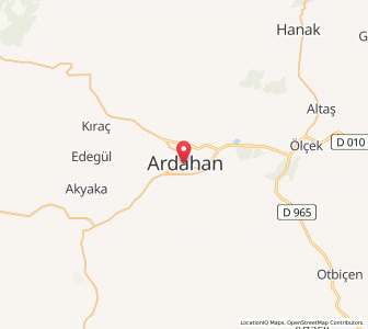 Map of Ardahan, Ardahan
