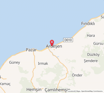 Map of Ardeşen, Rize Province