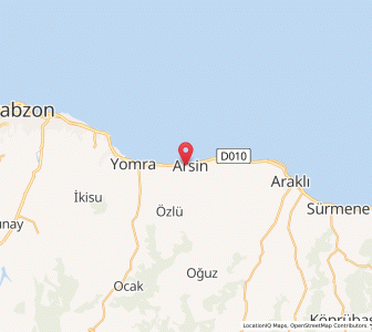Map of Arsin, Trabzon