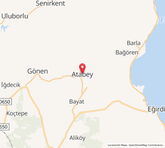 Map of Atabey, Isparta