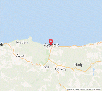Map of Ayancık, Sinop