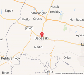 Map of Babaeski, Kırklareli