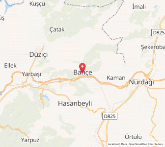 Map of Bahçe, Adana