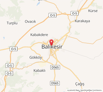 Map of Balıkesir, Balıkesir