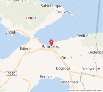 Map of Bandırma, Balıkesir