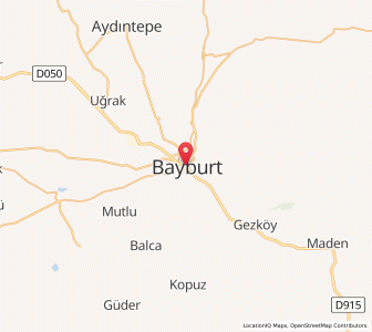 Map of Bayburt, Bayburt Province