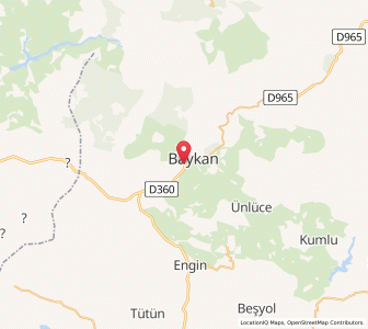 Map of Baykan, Siirt
