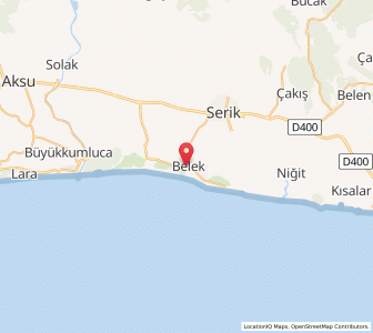 Map of Belek, Antalya
