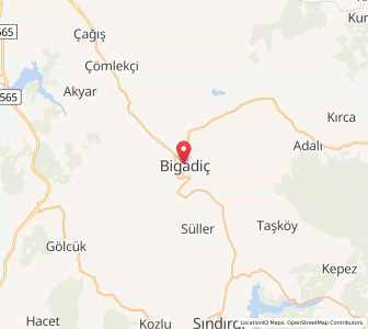 Map of Bigadiç, Balıkesir
