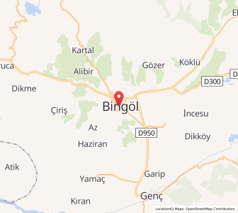 Map of Bingöl, Bingöl
