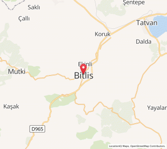 Map of Bitlis, Bitlis