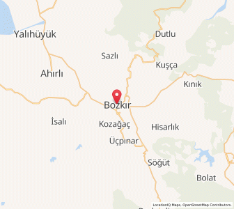 Map of Bozkır, Konya