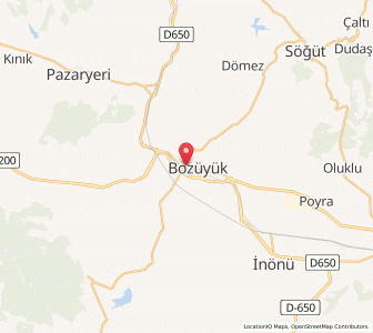 Map of Bozüyük, Bilecik