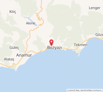 Map of Bozyazı, Mersin