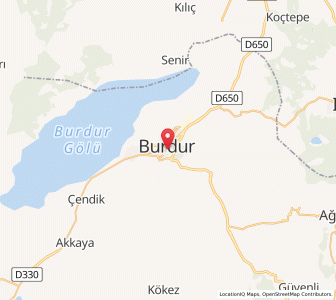 Map of Burdur, Burdur