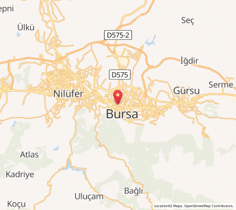Map of Bursa, Bursa Province