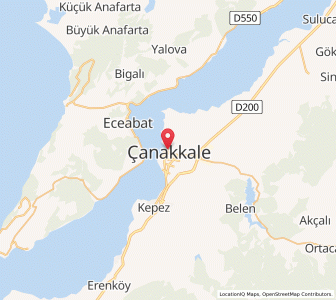 Map of Çanakkale, Canakkale