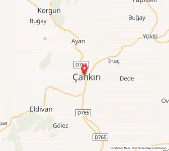 Map of Çankırı, Çankırı