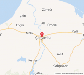 Map of Çarşamba, Samsun