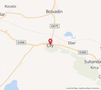 Map of Çay, Afyonkarahisar Province