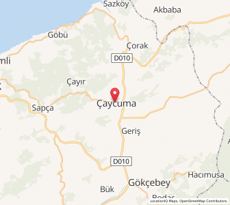 Map of Çaycuma, Zonguldak