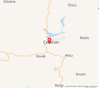 Map of Çelikhan, Adıyaman Province