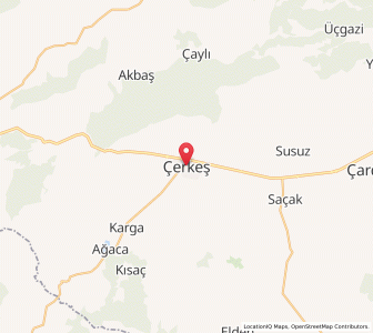 Map of Çerkeş, Çankırı