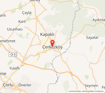 Map of Çerkezköy, Tekirdağ