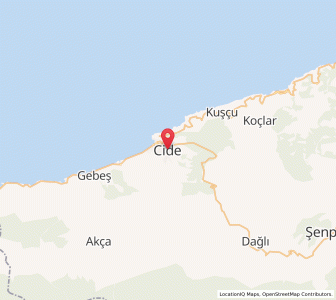 Map of Cide, Kastamonu