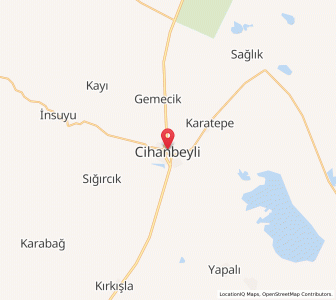Map of Cihanbeyli, Konya