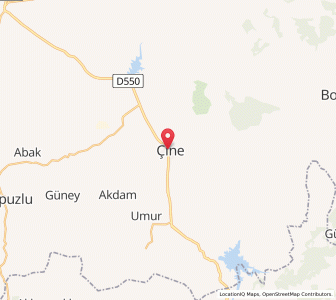 Map of Çine, Aydın