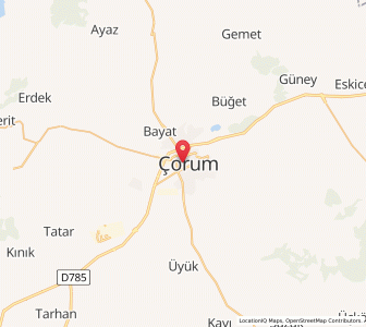 Map of Çorum, Çorum