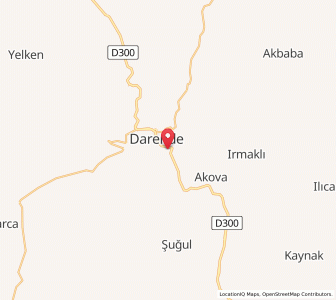 Map of Darende, Malatya