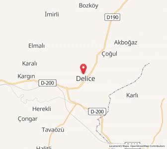 Map of Delice, Kırıkkale