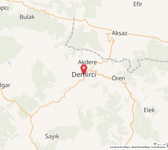 Map of Demirci, Manisa