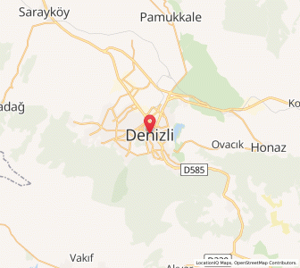 Map of Denizli, Denizli