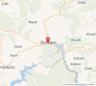 Map of Durağan, Sinop