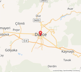 Map of Düzce, Düzce