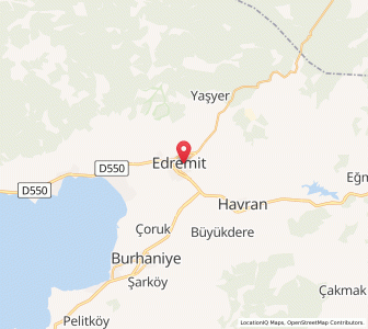 Map of Edremit, Balıkesir
